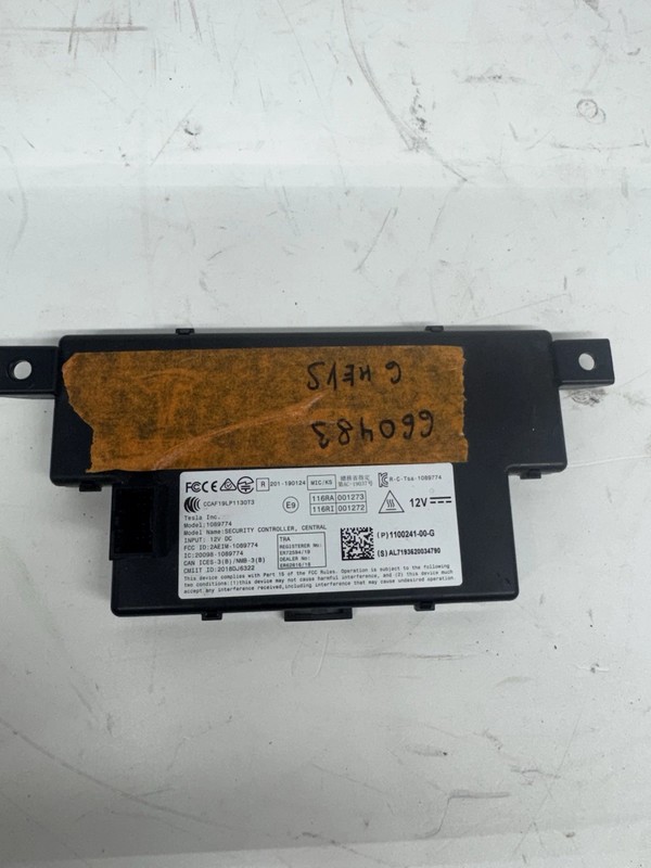 OEM TESLA MODEL 3 CENTRAL SECURITY LOCKING ECU CONTROL UNIT 1100241-00-G 2019 $129.99